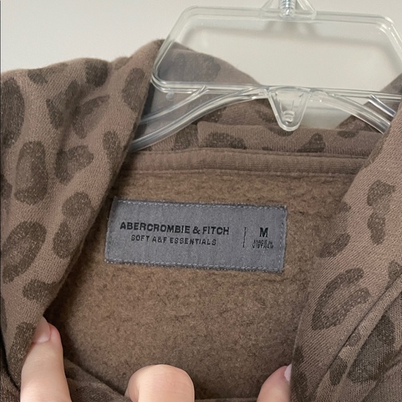 Abercrombie & Fitch Brown Leopard Print Hoodie - Picture 2 of 3